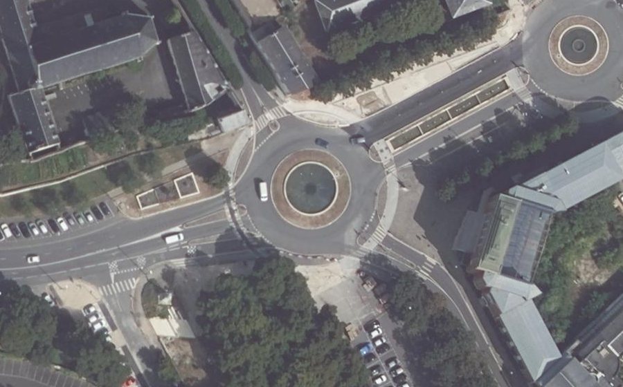 Vue aérienne du Place André Malraux