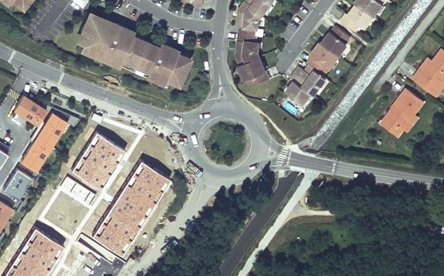 Vue aérienne du Rond-Point Jeannie Longo