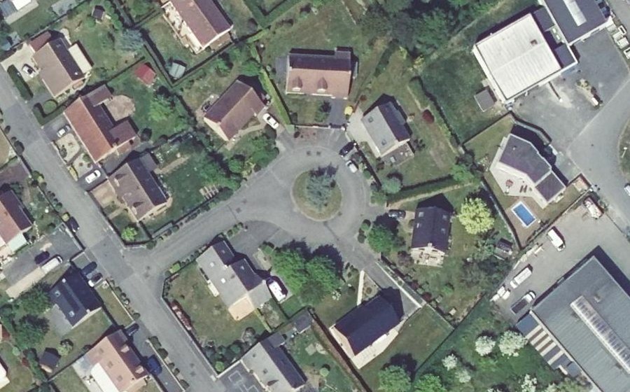 Vue aérienne du Square des Cerisiers