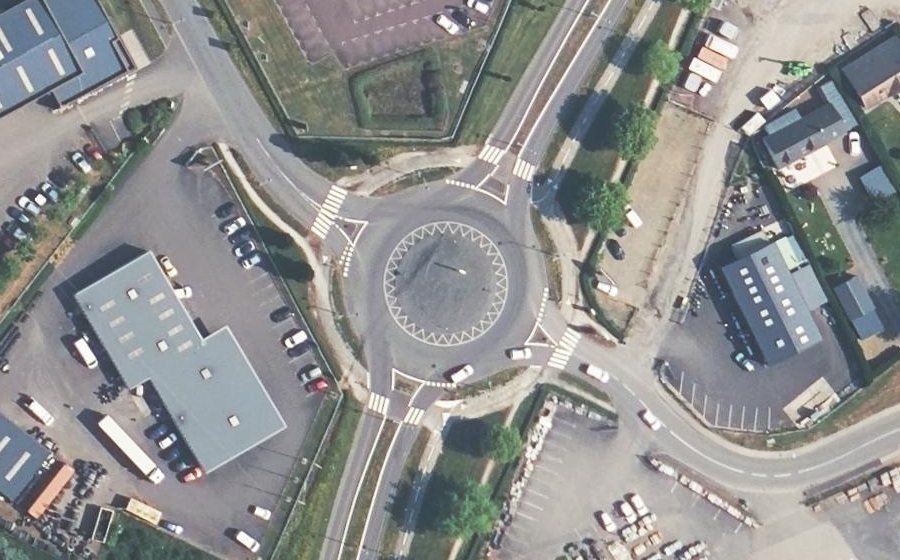 Vue aérienne du Giratoire des Neuvillières