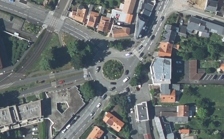 Vue aérienne du Place de la Renaissance