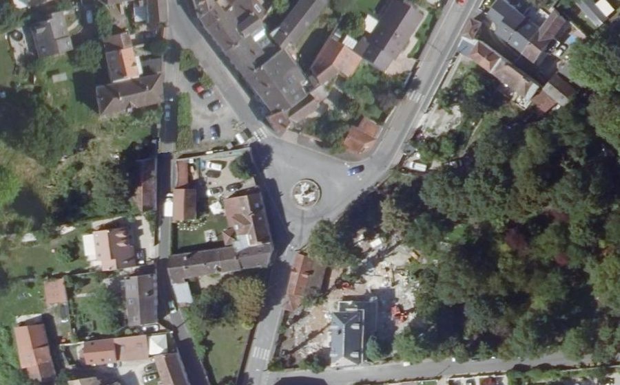 Vue aérienne du Place des Marronniers