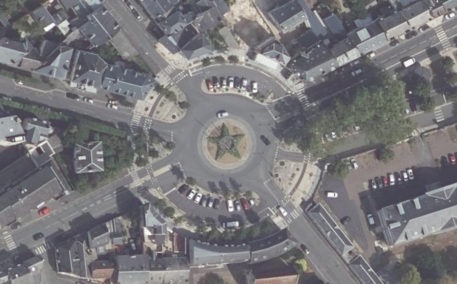 Vue aérienne du Place Malus