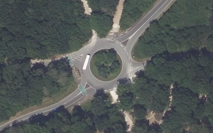 Vue aérienne du Carrefour de l'Étoile