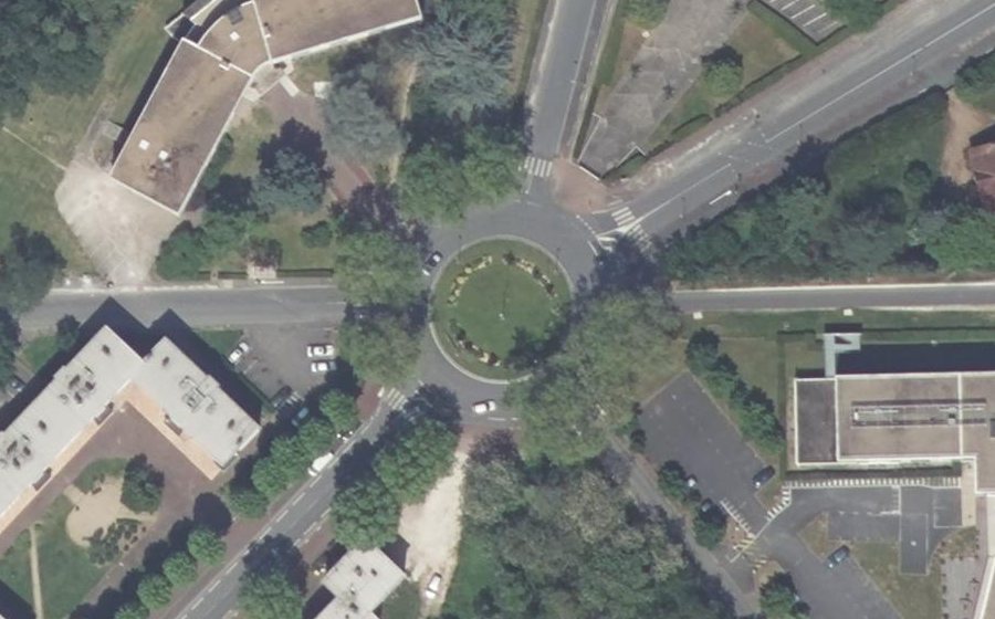 Vue aérienne du Rond-Point Saint-Gabriel