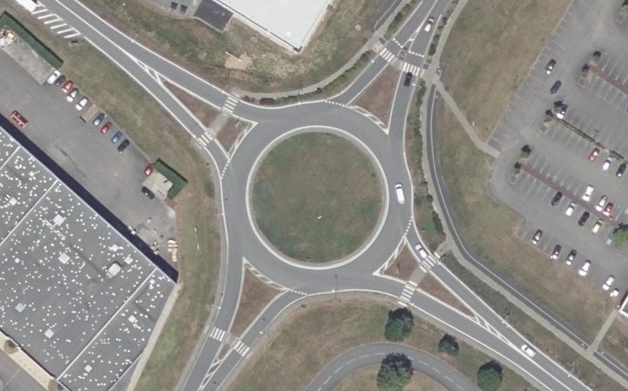 Vue aérienne du Rond-Point des Écharbeaux