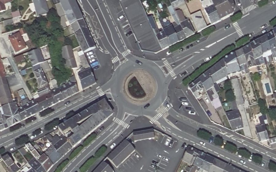 Vue aérienne du Rond-Point de la Brenne