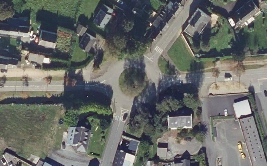 Vue aérienne du Rond-Point de l'Argoat