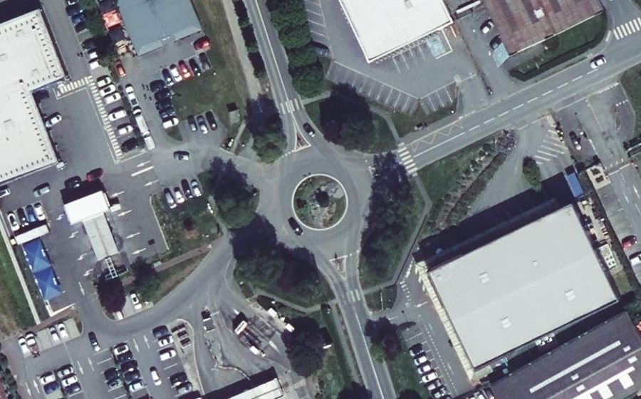 Vue aérienne du Rond-Point de l'Ingénieur Bertin