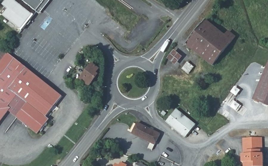 Vue aérienne du Rond-Point du Souvenir Français