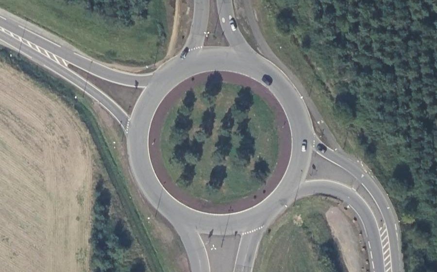 Vue aérienne du Rond-Point de la Martinière