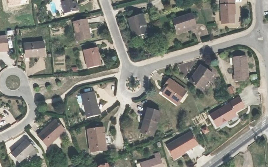 Vue aérienne du Rue des Chardonnerets