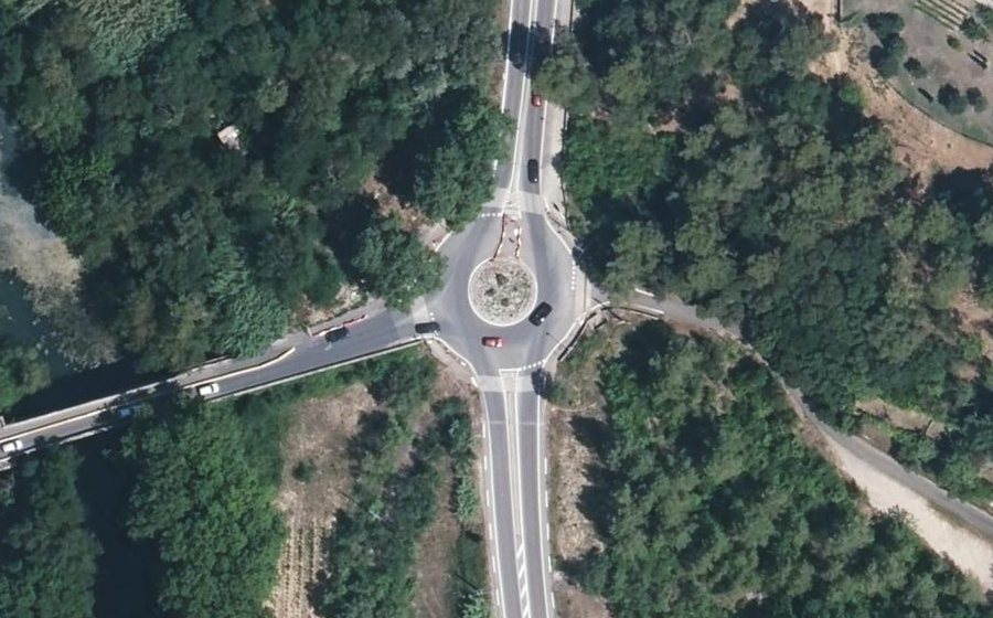 Vue aérienne du Rond-Point de Caudalie
