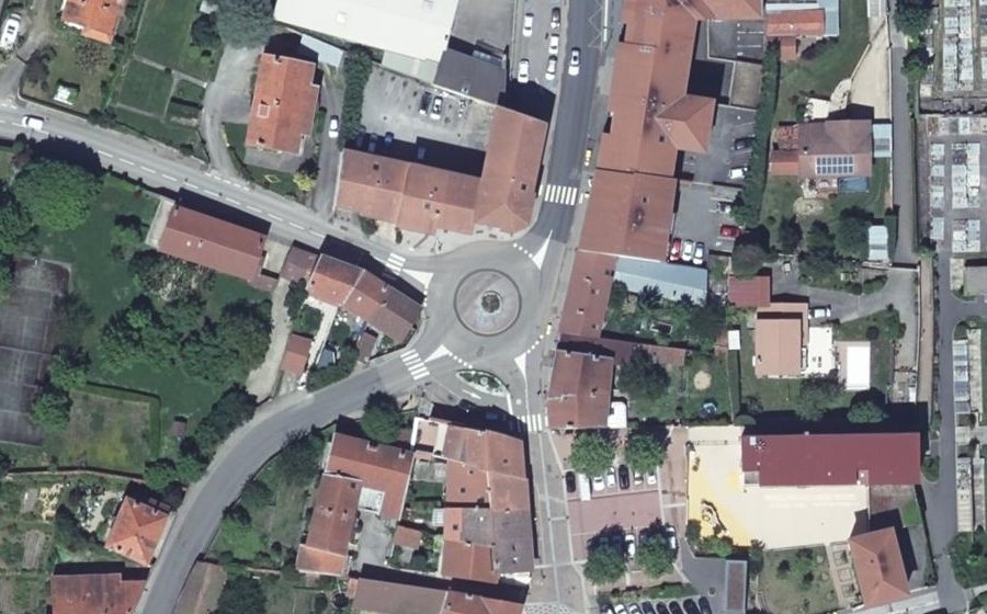 Vue aérienne du Giratoire Bourg Sorbiers