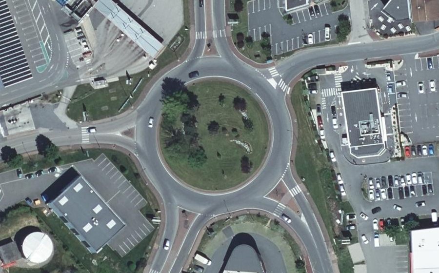 Vue aérienne du Rond-point des Goutterons