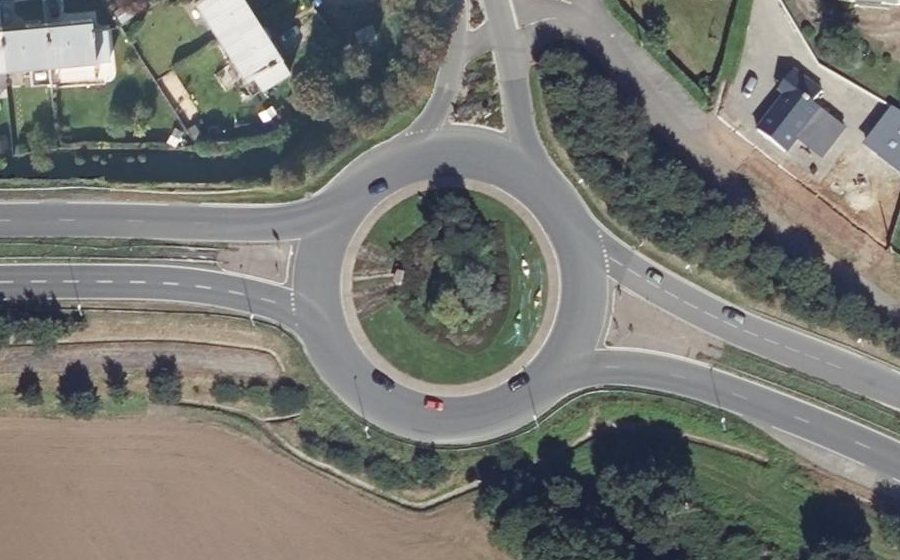 Vue aérienne du Rond-Point de Coat Mez