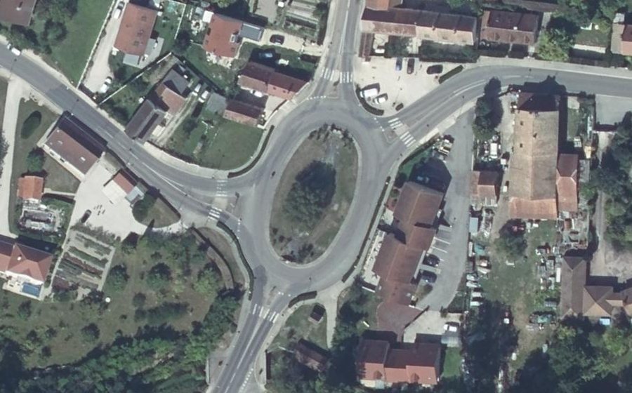 Vue aérienne du Rond-Point Sainte-Hélène