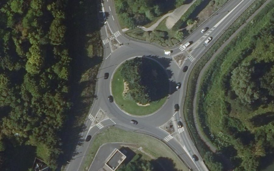 Vue aérienne du Rond-Point Salvador Allende