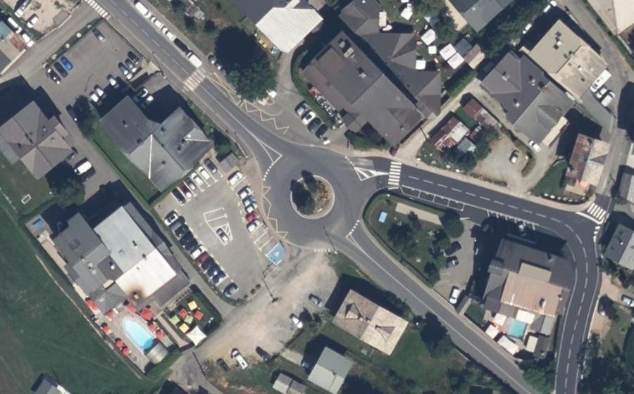 Vue aérienne du Rond-Point de la Couttetaz