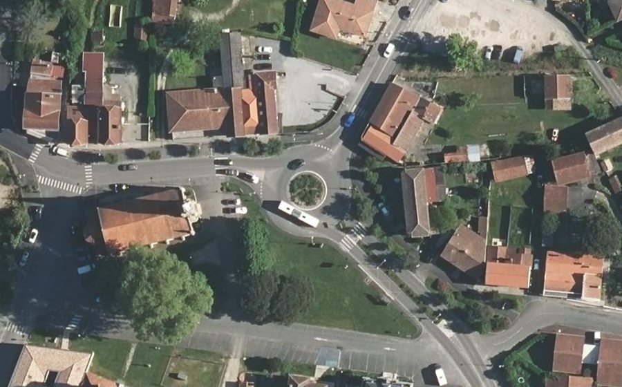 Vue aérienne du Place Saint-Seurin