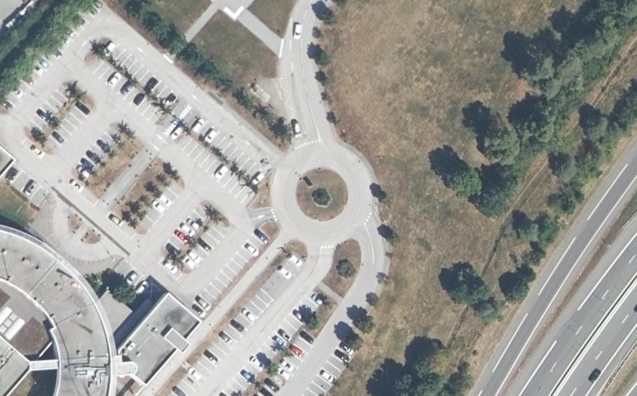 Vue aérienne du Accès à l'Hôpital