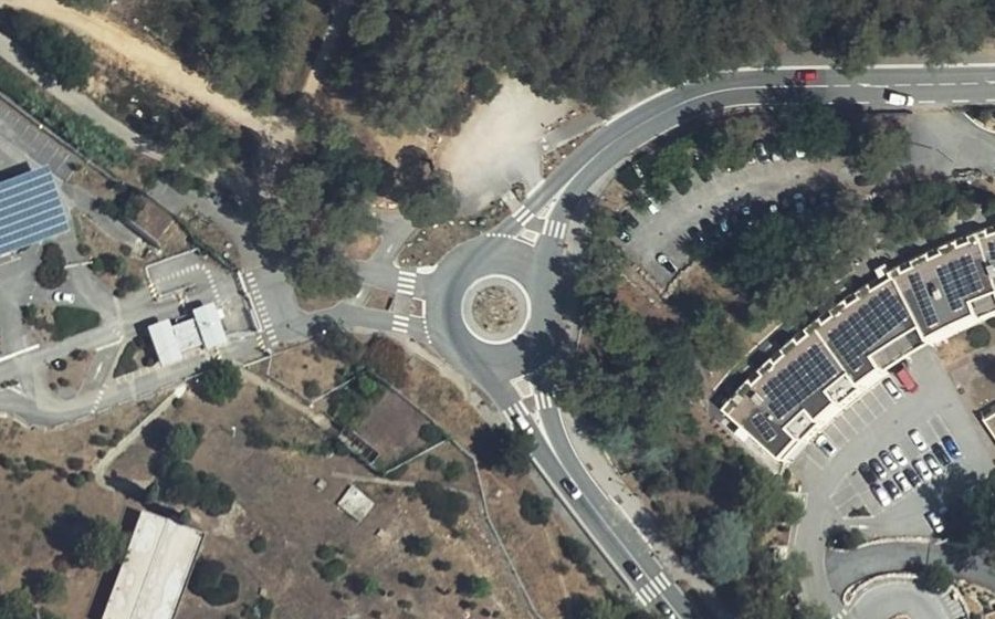 Vue aérienne du Rond-Point Marti