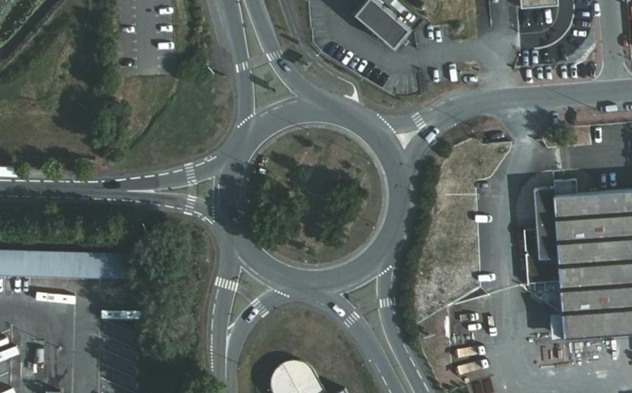 Vue aérienne du Rond-Point Bernadotte