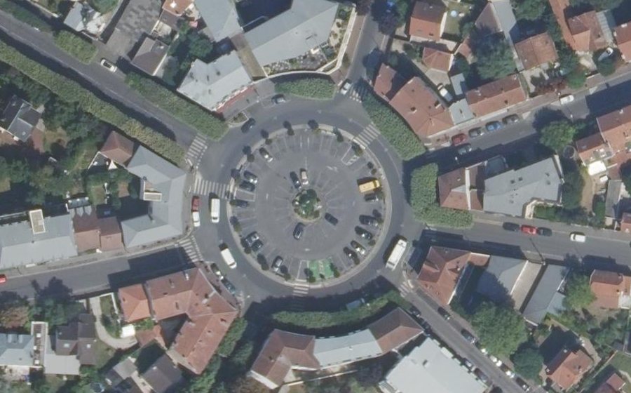 Vue aérienne du Rond-Point de Montfermeil