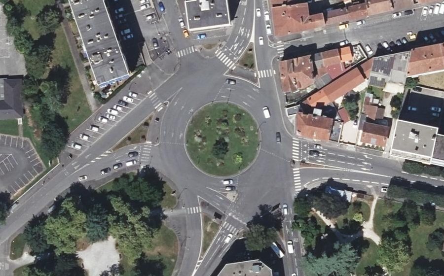 Vue aérienne du Rond-Point du Souvenir Français