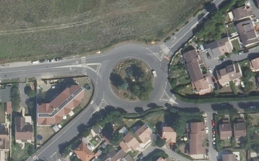 Vue aérienne du Rond-Point d'Île-de-France