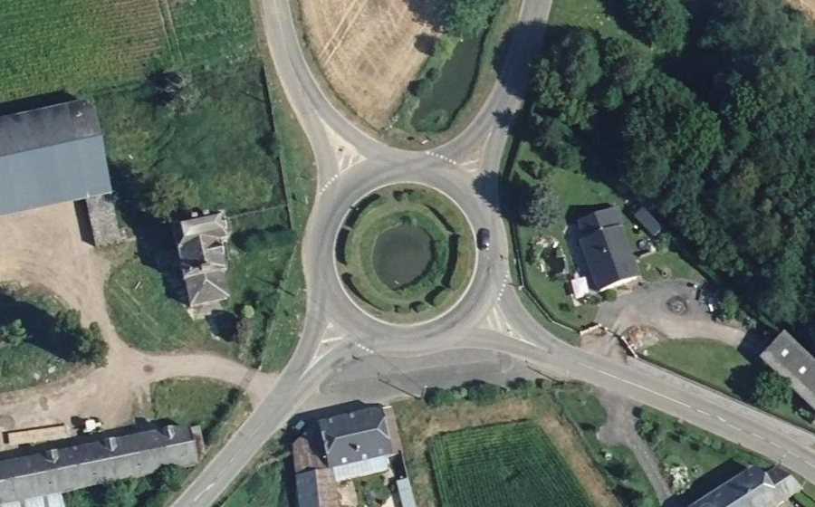 Vue aérienne du Rond-Point de Vermandovillers