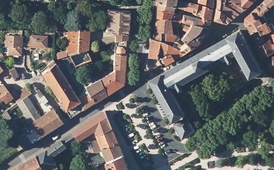 Vue aérienne de la Place Frédéric Bompaire