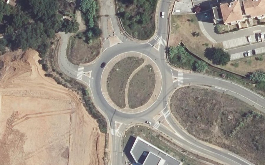 Vue aérienne du Rond-Point Camille Saint-Saëns