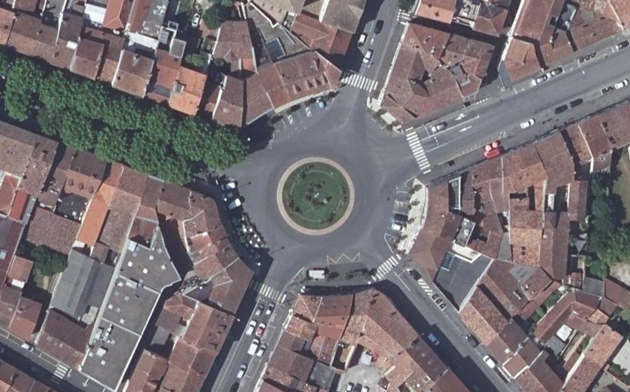 Vue aérienne de la Place de Verdun
