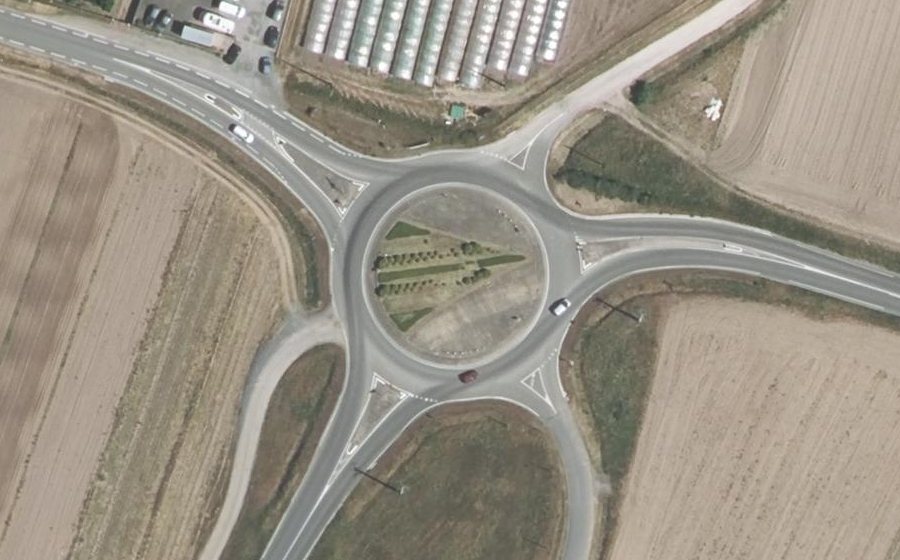 Vue aérienne du Rond-Point de Touraine