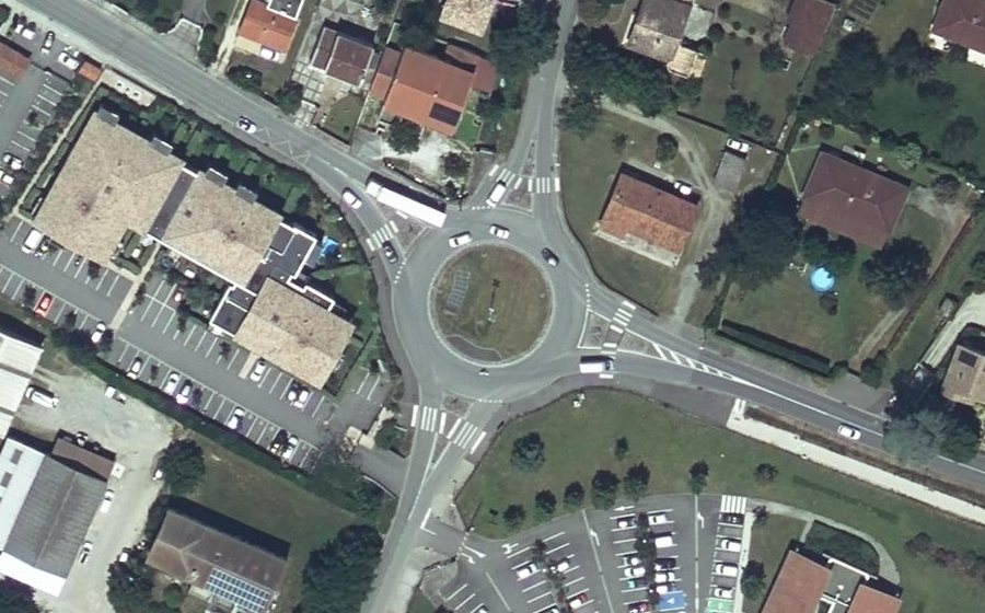 Vue aérienne du Route de Frouzins