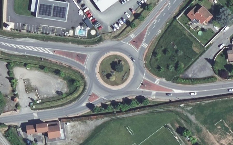 Vue aérienne du Rond-Point de la Croix Meyssant