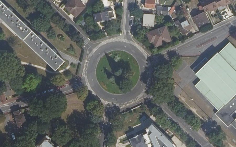 Vue aérienne du Rond-Point des Bosquets