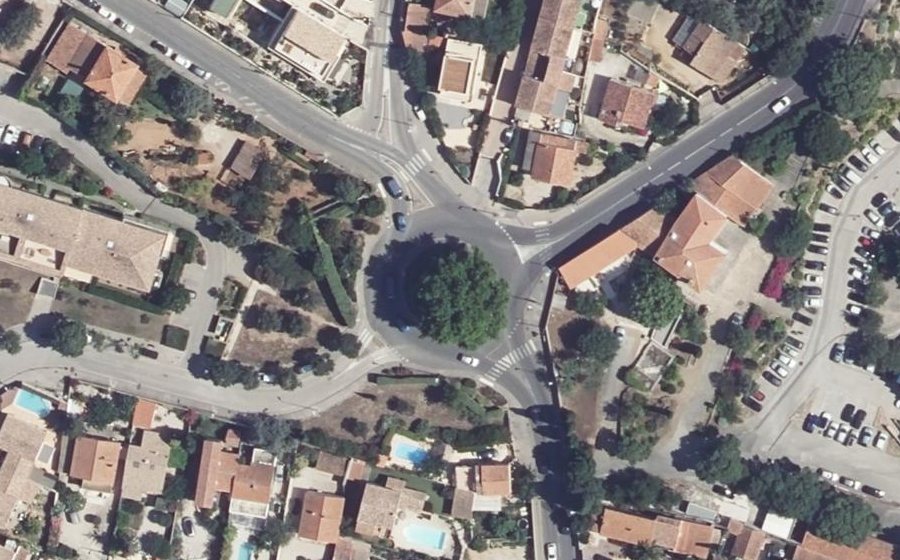 Vue aérienne du Rond-Point du 24 Avril 1915