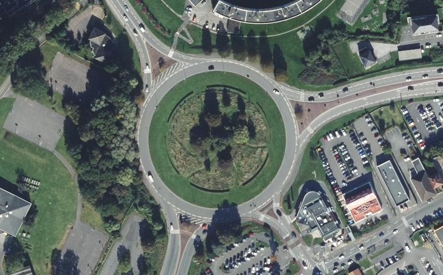 Vue aérienne du Rond-Point des Bruyères