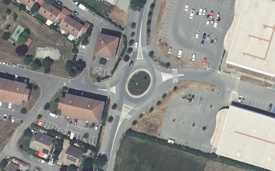 Vue aérienne du Carrefour des Farelles