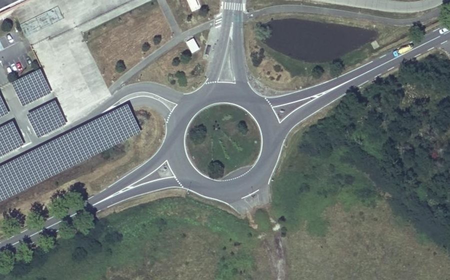 Vue aérienne du Rond-Point Jean d'Aligny