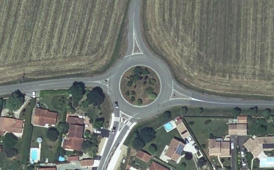 Vue aérienne du Rond-Point Claude Nougaro