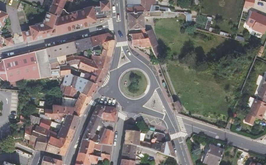 Vue aérienne du Place de la Paix