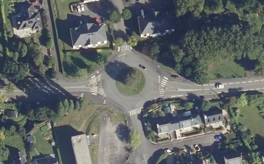 Vue aérienne du Rond-Point des Chasseurs