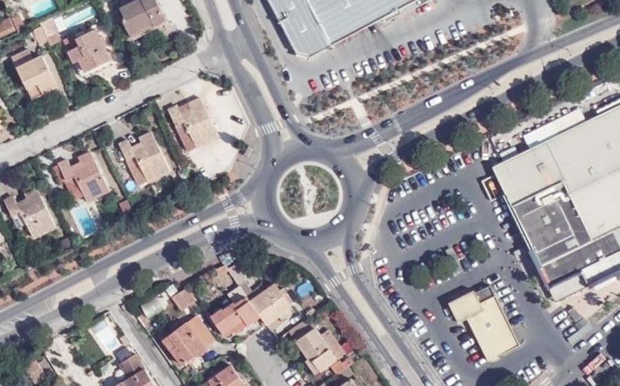 Vue aérienne du Rond-Point De la MER