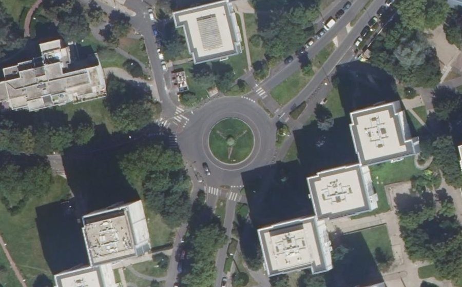 Vue aérienne du Rond-Point des Tilleuls