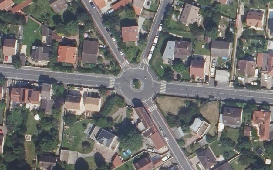 Vue aérienne du Place André Élie