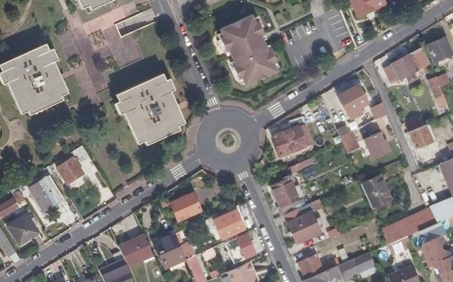 Vue aérienne du Place André Mabilat