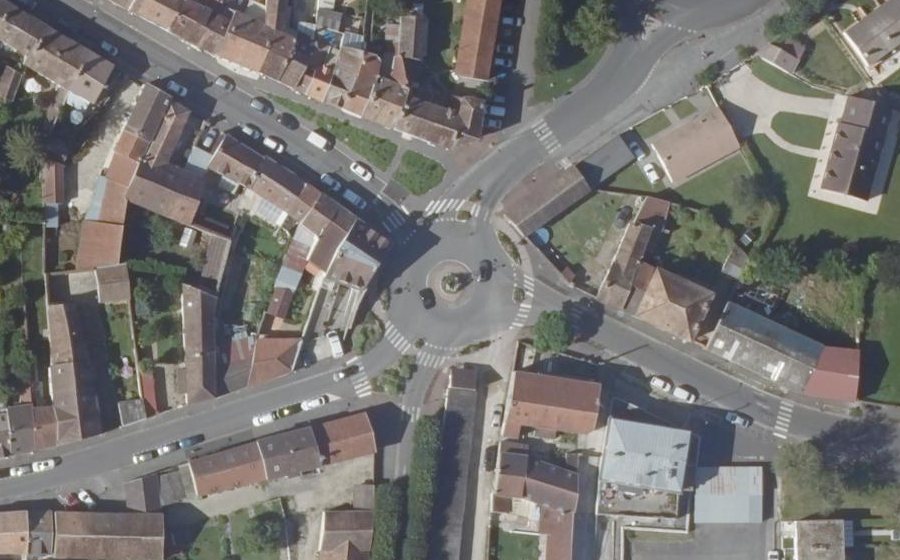 Vue aérienne du Rond-Point Valmy